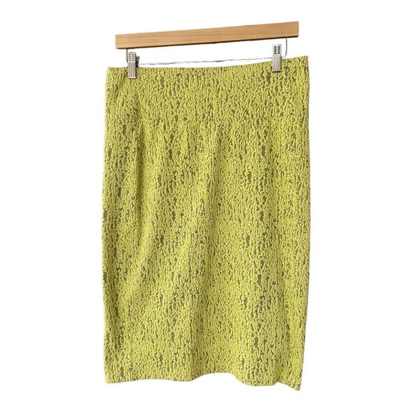 LuLaRoe Dresses & Skirts - LulaRoe Women's Yellow Cassie Pencil Skirt Adjustable Waistband Size Large